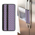Blue Striped Nautical Anchor Print Refrigerator Handle Covers