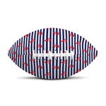 Blue Striped Nautical Anchor Print Rugby Ball