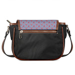 Blue Striped Nautical Anchor Print Saddle Bag