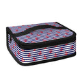 Blue Striped Nautical Anchor Print Small Lunch Bag