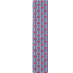 Blue Striped Nautical Anchor Print Table Runner