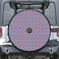 Blue Striped Nautical Anchor Print Tire Cover With Camera Hole