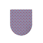 Blue Striped Nautical Anchor Print Toilet Lid Cover