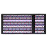 Blue Striped Nautical Anchor Print Trifold Wallet