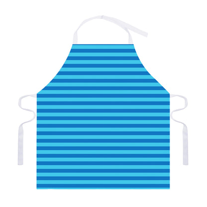 Blue Striped Pattern Print Adjustable Apron