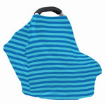 Blue Striped Pattern Print Baby Seat Cover