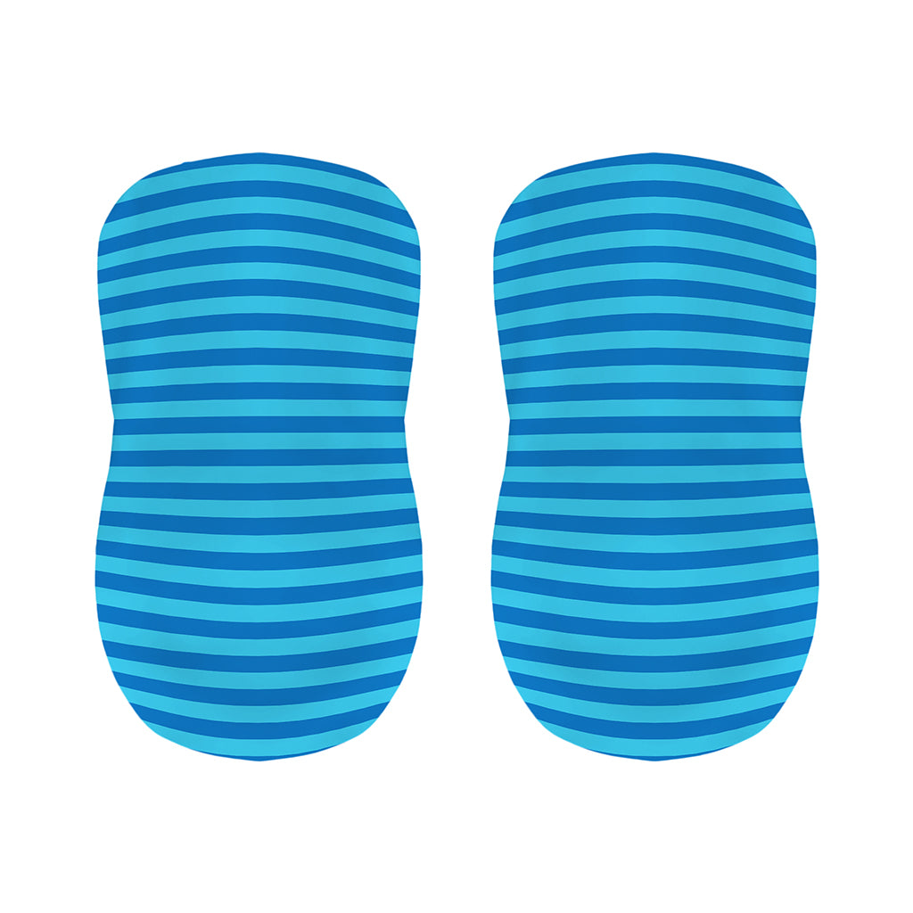 Blue Striped Pattern Print Bar Stool Covers