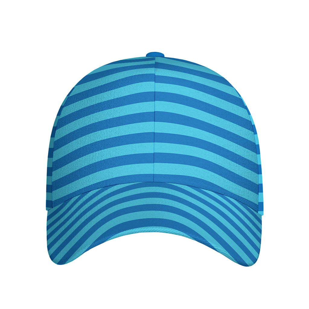Blue Striped Pattern Print Baseball Cap