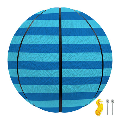 Blue Striped Pattern Print Basketball