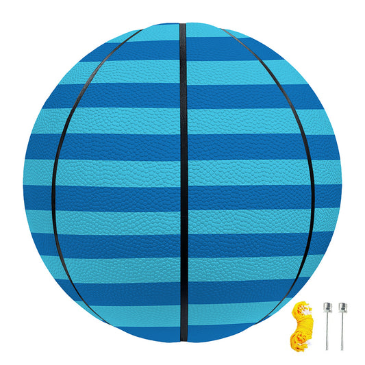 Blue Striped Pattern Print Basketball