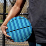 Blue Striped Pattern Print Basketball
