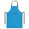 Blue Striped Pattern Print Bib Apron With Pocket