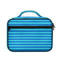 Blue Striped Pattern Print Briefcase Bible Bag