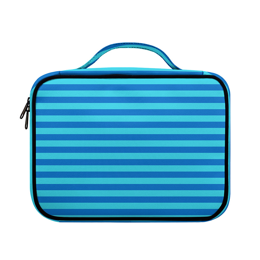 Blue Striped Pattern Print Briefcase Bible Bag