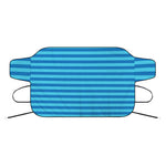 Blue Striped Pattern Print Car Windshield Snow Cover