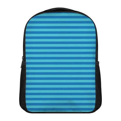 Blue Striped Pattern Print Casual Backpack