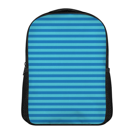 Blue Striped Pattern Print Casual Backpack