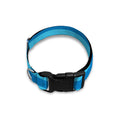 Blue Striped Pattern Print Dog Collar