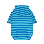 Blue Striped Pattern Print Dog Zip Up Hoodie