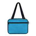 Blue Striped Pattern Print Double Strap Bible Bag