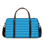 Blue Striped Pattern Print Duffle Bag