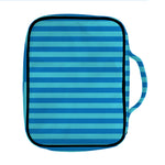 Blue Striped Pattern Print Front Pocket Bible Bag