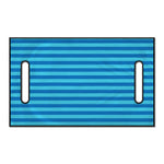 Blue Striped Pattern Print Golf Cart Seat Cover