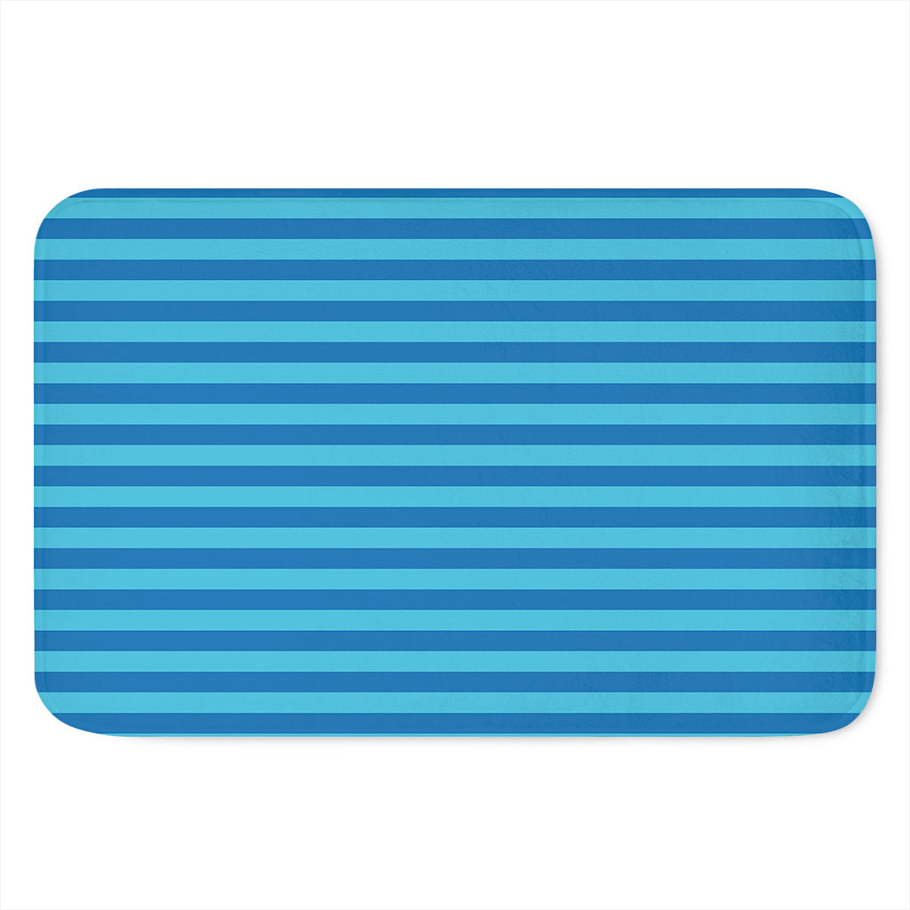 Blue Striped Pattern Print Indoor Door Mat