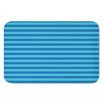 Blue Striped Pattern Print Indoor Door Mat