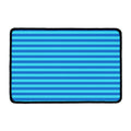 Blue Striped Pattern Print Kitchen Mat