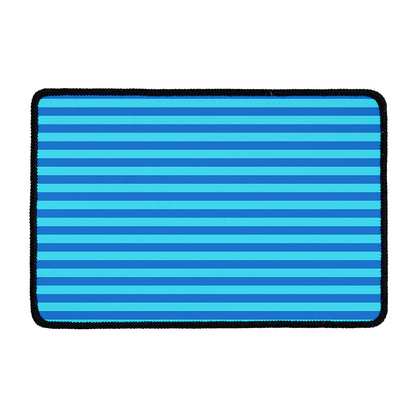 Blue Striped Pattern Print Kitchen Mat