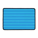 Blue Striped Pattern Print Kitchen Mat