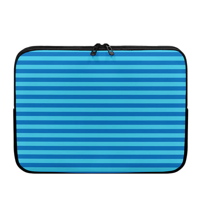 Blue Striped Pattern Print Laptop Sleeve