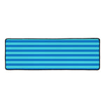 Blue Striped Pattern Print Long Kitchen Mat