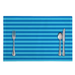 Blue Striped Pattern Print Placemat