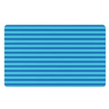 Blue Striped Pattern Print Polyester Doormat