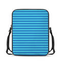 Blue Striped Pattern Print Rectangular Crossbody Bag