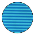 Blue Striped Pattern Print Round Floor Mat