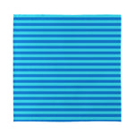 Blue Striped Pattern Print Silk Bandana