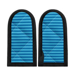 Blue Striped Pattern Print Skillet Handle Cover