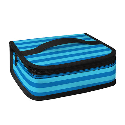 Blue Striped Pattern Print Small Lunch Bag