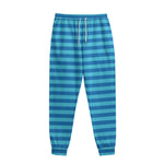 Blue Striped Pattern Print Sweatpants