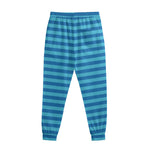 Blue Striped Pattern Print Sweatpants