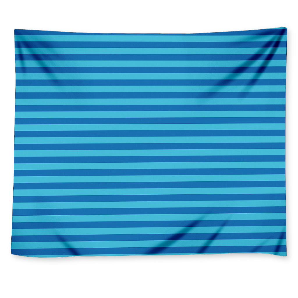 Blue Striped Pattern Print Tapestry