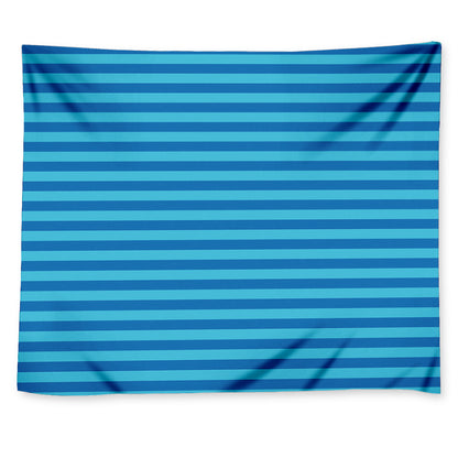 Blue Striped Pattern Print Tapestry
