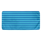 Blue Striped Pattern Print Towel