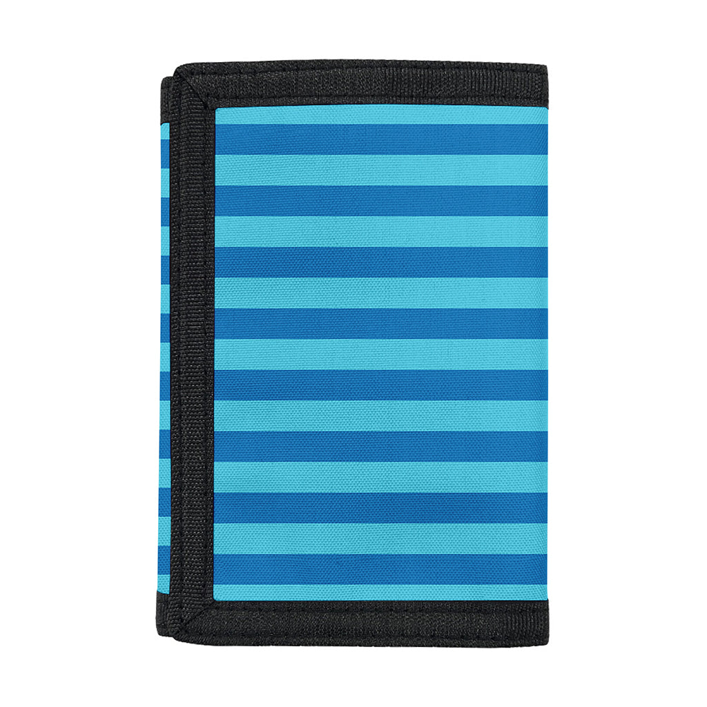 Blue Striped Pattern Print Trifold Wallet