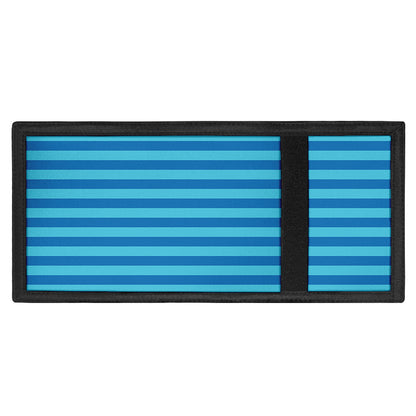 Blue Striped Pattern Print Trifold Wallet