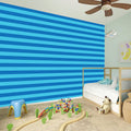 Blue Striped Pattern Print Wall Sticker