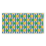 Blue Striped Pineapple Pattern Print Beach Towel